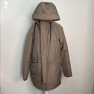 Everlane ReNew Nylon Parka Taupe Size Small